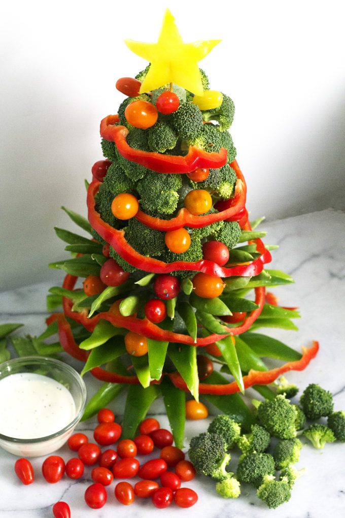 Veggie Christmas Tree (How To VIDEO) - Kelley and Cricket